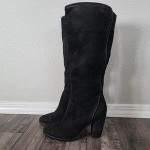 Vince Camuto Tall Black Boots - Framina Boots - Black Leather Boots